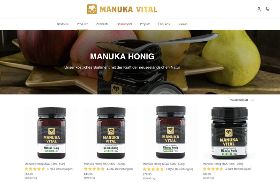 Neuseeländischer Manuka Honig