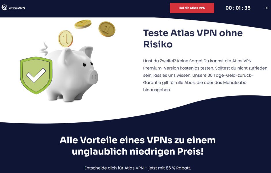 AtlasVPN für ein schnelles Internet