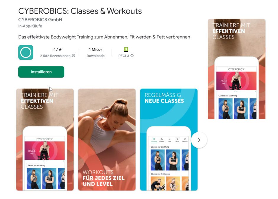 Cyberobics Fitness App