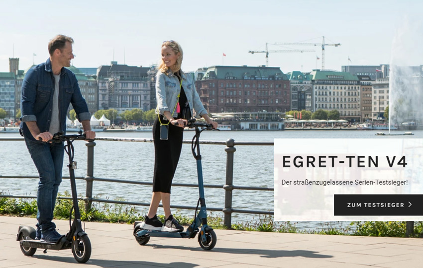 Egret Ten V4 e-Scooter mit Straßenzulassung im Test