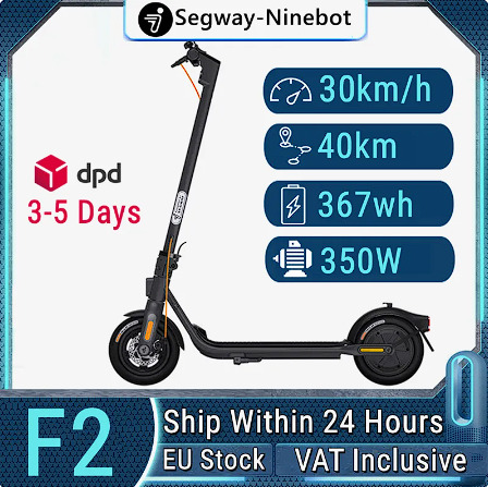 U Stock Presale Ninebot von Segway F2 Smart Elektro roller 800W Leistung 30 km/h Geschwindigkeit Kicks cooter 10 Zoll 40km Reichweite E-Scooter