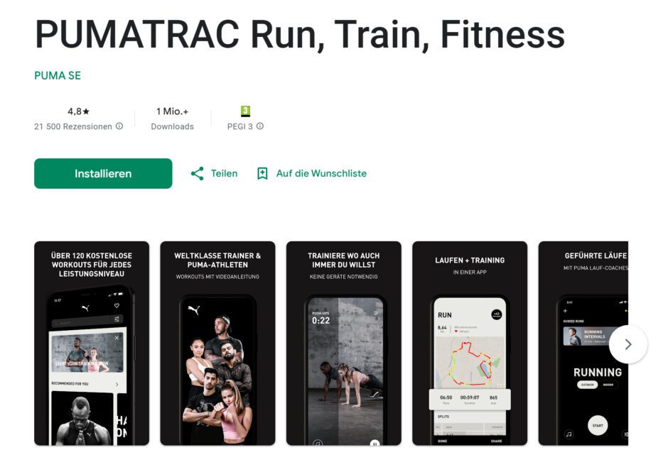 Puma Trac Fitness App