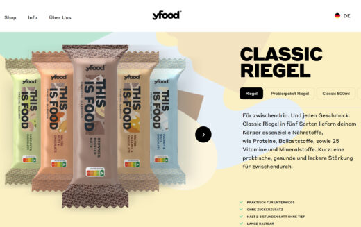 yfood Riegel chocolate - Power Snack